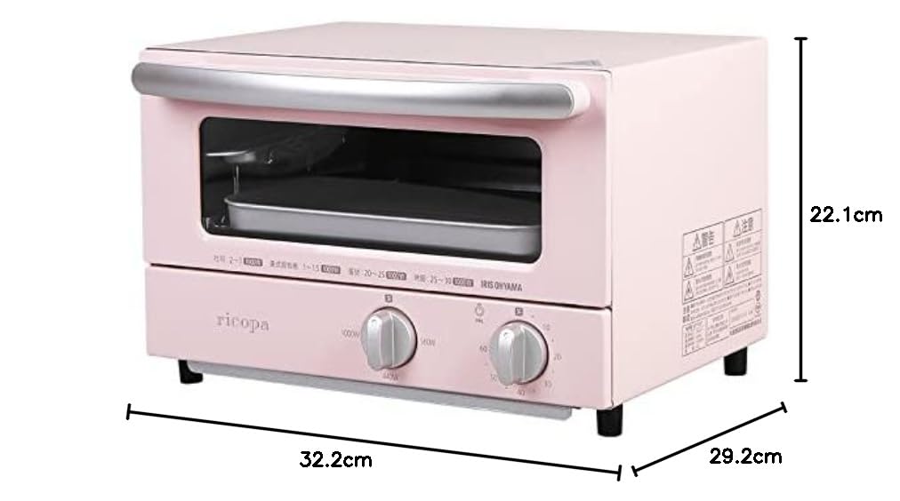 IRIS OHYAMA EOT-R021 Ricopa Mini Baking Oven, 1000W, Pink : Amazon